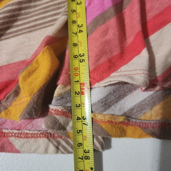 Pleione Skirt Womens Small Multicolor Patchwork Striped Boho Maxi - Picture 4 of 9